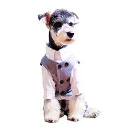 Rompers Boy Dog Clothes Wedding Dress Suit Tuxedo Chihuahua Yorkie Pomeranian Poodle Schnauzer Pug French Bulldog Corgi Dog Clothing