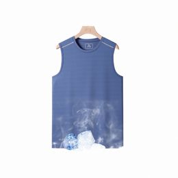 mens Quick Dry Undershirt Sweat Absorpti Sleevel Underwear Solid Colour O Neck Tank Top Summre Gym Sports Muscle Vest L-7XL s152#