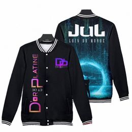 Rapper Jul C'est Pas Des Lol Jaqueta de beisebol 3D Mulheres Homens Jaqueta Bomber Outerwear Streetwear Hip Hop College Baseball Uniform w9MC #