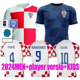 2024 Euro Cup croatia jersey New 2025 Croatie National Team 24 25 Football Shirt Men Kids Kit Set Home White Away Blue Men jerseys MODRIC KOVACIC PASALIC PERISIC