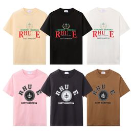 Designer T-shirt Brand Rhu T Mens Womens Short Sleeve Tees Summer Shirts Hip Hop Streetwear Tops Shorts Clothing Clothes Various Colors-13