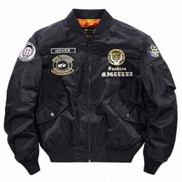 air Force Fly Pilot Jacket Military Airborne Flight Tactical Bomber Jacket Men Fall Winter Warm Aviator Motorcycle Down Coat m2EG#