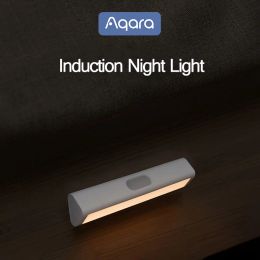 Control Aqara Magnetic Installation Portable Night Light Lamp LED with Human Body Light Sensor 3200K Color Temperature for aisle