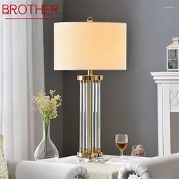 Tischlampen Bruder Lampe postmoderne LED -Kristall Dekorative Schreibtisch Licht für home Schlafzimmer Bett