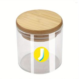 Storage Bottles Glass Jars With Airtight Bamboo Lid For Serving Tea Coffee Spice Candy Cookie