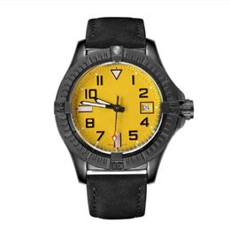 2022New Design Automatic Watches Mens Luxury Fashion Yellow Dial Sport Watch Men Mechanical Wristwatches Orologio Uomo238K