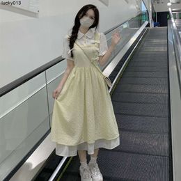 Little Fresh Forest First Love Dress Chinese Style Female Student Sweet Kikyo Bow A-line Summer