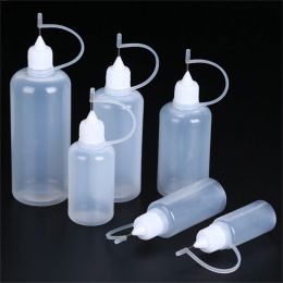 Jars 100pcs 5/10/20/30/50Ml Needle Glue Bottle Precision Tip Applicator Bottles with Sealing Cap Squeeze Dispensing Bottle