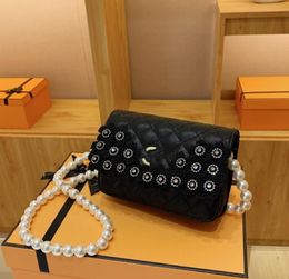 Top Quality First Layer Cowhide Rhombus Bag Golden Ball Chain Bag New Shoulder Crossbody Women's Bag Small Square Bags
