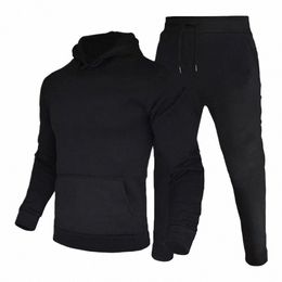 men's Tracksuit Set Hoodie and Sweatpants 2 Piece Man Clothing Winter Casual Sport Hoodi Men Women Pullover t979#