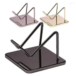 Decorative Plates Crystal Display Stand Mineral Agate Crafts Metal Arm Easel Stands For Gemstone Anti Slip Rack Shelf