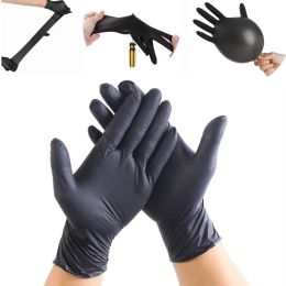 Gloves Disposable Nitrile Gloves Black Powder Free Kitchen Waterproof and Oilproof Rubber Gloves Car Repair Pet Cleaning Tattoo Gloves