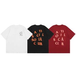 Designer A S S C Short Sleeved Chest Small Label Letter Casual Versatile Simple Classic Couple antis socials clubs T-Shirt Mens And Womens Hip Hop Foreign Trade Trendy