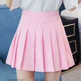 Skirts Pink White Pleated Skirt Women 2023 Summer Fashion High Waist Mini Woman Korean Preppy Style Short A-line