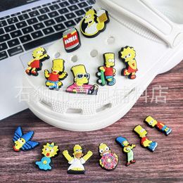 Anime charms interesting family members wholesale childhood memories funny gift cartoon charms shoe accessories pvc decoration buckle soft rubber clog charms