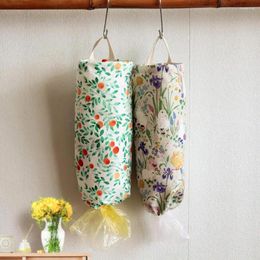 Storage Bags Plastic Bag Holder Printing High Capacity Garbage Organiser Waterproof Washable Wall Mounted Grocery