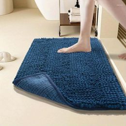 Carpets Chenille Striped Bath Mat Extra Thick And Absorbent Non-slip Soft Plush Fluffy