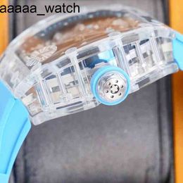 Luxury Mens Mechanical Watch RichardMill Wristwatch Wine Barrel Rms53-02 Tourbillon Manual Mechanical Snow Glass Case