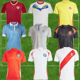2024 Peru Soccer Jerseys Colombia Football Shirt Venezuela Copa 24 25 National Team Uniform Copa America Uruguay Jersey Cuevas Sosa Chile Polonia