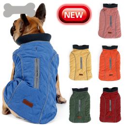 Jackets Lined Pet Clothes with Reflective Strip Warm Dog Cat Vest Jacket Sleeveless Reflective Lined Clothes for Small Medium Breeds