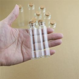 Jars 50pcs/Lot 22*80mm 20ml Storage Glass Bottles With Cork Stopper Crafts Tiny stash Jars container Glass Jar Mini Bottle Gift