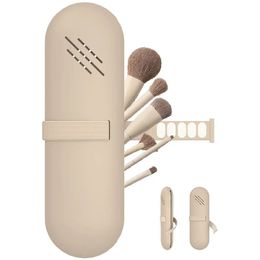 Makyaj fırçası saklama tutucu makyaj fırçası kalem silikon seyahat makyaj fırçaları organizatör tuvalet çantası için kozmetik kasa kutusu