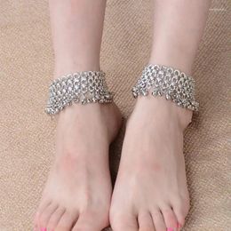 Anklets Personality Silver Colour Ethnic Tassel Bell For Women Girl Beach Foot Bracelet Anklet India Jewellery Accessories