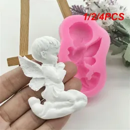 Baking Moulds 1/2/4PCS Angel Baby Silicone Fondant Molds Decorating Chocolate Dessert Kitchen Birthday Ornaments Plug-in Resin Art