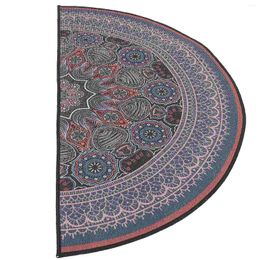 Bath Mats Semicircular Rug Doormat Indoor Outdoor Rugs Bohemian Half Round Mandala Style Household