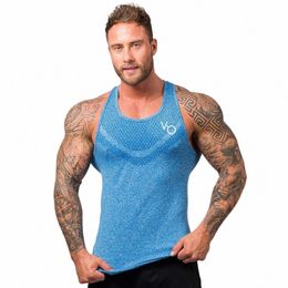 mens Summer Brand Fitn Tank Top Bodybuilding Gyms Clothing Man Sleevel Shirts Slim Fit Vests Singlets Muscle Casual Tops E3Gu#