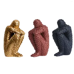 Decorative Figurines Thinker Style Abstract Sculpture Bookends Handmade For Bookshelf Ornaments