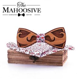 wooden bowtie for men Fashion Wooden Bowtie Gentleman Bow Ties Handmade Color Pattern Tie Party Bow Ties Butterfly 240314