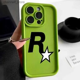 Cell Phone Cases Case for IPHONE11 IPHONE12 IPHONE13PRO 14PRO 15 15PRO 15PROMAX Simple personality tide brand star anti-drop mobile phone caseY240325