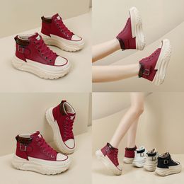 NEW Positive High top shoes spring and autumn vintage women's shoes thick soled small white shoes leisure sports board shoes GAI EUR 35-40