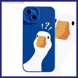 Cell Phone Cases Case for IPHONE11 IPHONE12 12PRO IPHONE13PROMAX 14PRO 15 15PRO 15PROMAX Fun cute question mark duck anti-drop mobile phone caseY240325