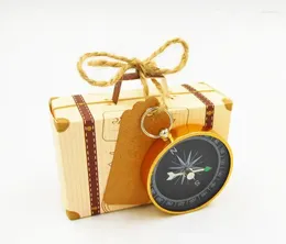 Gift Wrap 500pcs Candy Boxes Wedding Anniversary Decorations Box With Compass Travel Theme Party Gifts For Guests SN157