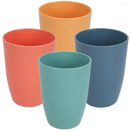 Mugs 4 Pcs Plastic Mouthwash Cups Dormitory Bathroom