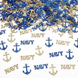 Party Decoration 200pcs Nautical Navy Confetti Theme Birthday Table Ocean Sailing Scatter Retirement Decor