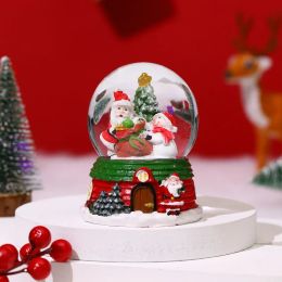Boxes Christmas children's gift with music automatic snow crystal ball small ornaments Christmas Eve New Year gift