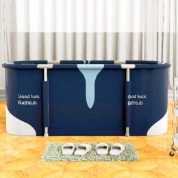 Bathtubs 120/140CM large Portable Bathtub Folding Bath Bucket Thicken Shower Barrel Large Tub Baby Swimming Pool Family Bathroom Spa Tub