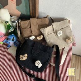 Shoulder Bags Ladies Corduroy Handbags Bag Fashion Simple Crossbody For Women Girls Harajuku Messenger Female Tote