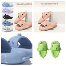 GAI slippers women a feeling on cotton sandals for men sweet Couple's Simple and cute shark shaped sandals women's summer solid Colour comfortable home shoes size36-45