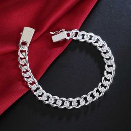 Chain 925 Silver Plated Chain Exquisite Twisted Bracelet Fashionable and Charming Womens Solid Colour Wedding Cute Simple Model Jewellery H207 24325