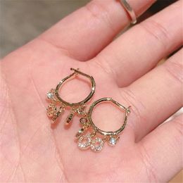 Hoop Earrings 2024 South Korean Stud Personality Temperament Joker Niche Design Light Luxury Contracted Wind Female