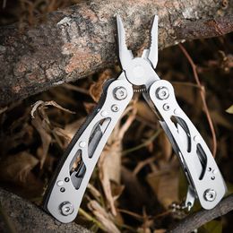 Multi Function Metal Plier Mini Folding Tongs with Screwdriver Filer Knife Opener Outdoor Survival Equipment Hand Tool Pliers S
