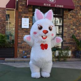 Mascot Costumes Halloween Christmas Lovely Rabbit Hare Mascotte Cartoon Plush Fancy Dress Mascot Costume