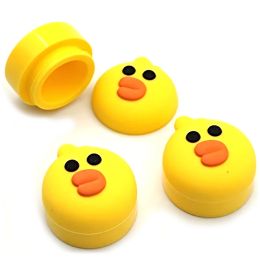 Jars 20Pcs 5ml Duck Shape Silicone Jar Nonstick Container Bottle Face Cream Jars Oil Storage Case Cosmetic Smoking Accessories