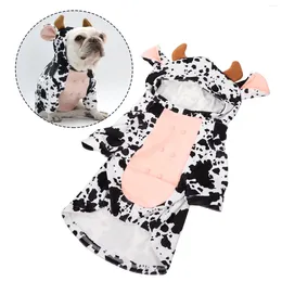 Dog Apparel Pet Transformation Costume Lovely Outfit Cow Modelling Clothing Decor The Cosplay Clothes Party Velvet Garment