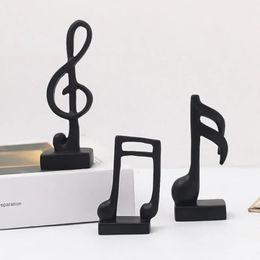 3 PcsSet Resin Musical Note Miniature Figurines Nordic Art Interior Object Home Tabletop Decor Accessorie Model Prop 240322