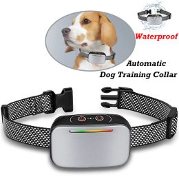 Collars Smart Automatic Anti Barking Dog Collar HD Digital Display Waterproof Collar For Dog Rechargeable Bark Stopper Stop Barking